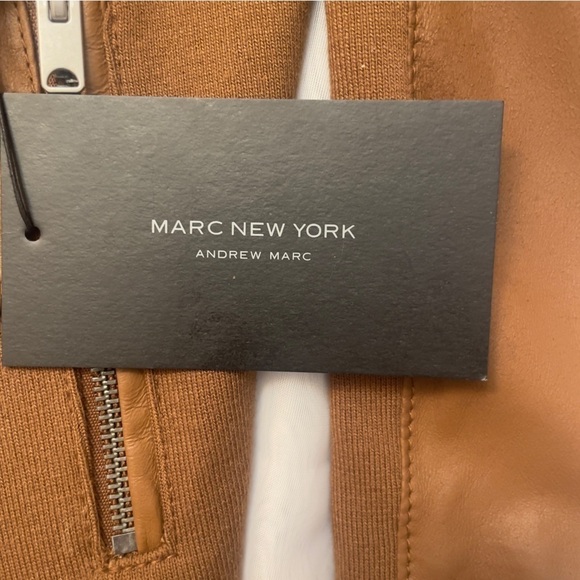 MARC New York by Andrew Marc Felix Leather Jacket size XS color whiskey/brown - Picture 4 of 15